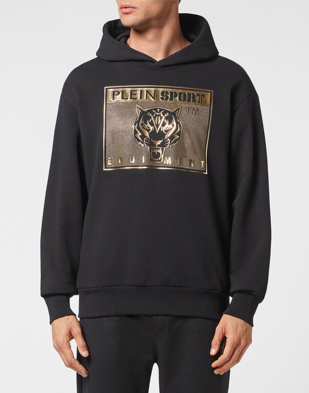 Plein Sport Hoodie Sweatshirt Tiger Black / Gold