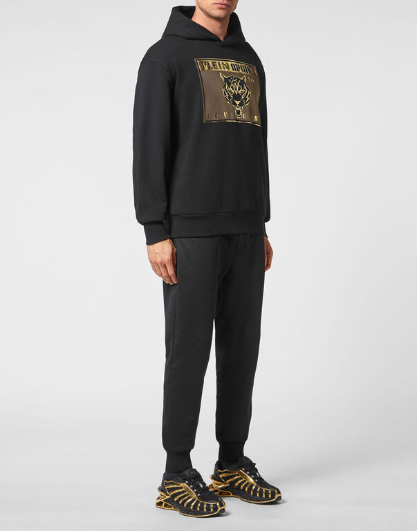 Plein Sport Hoodie Sweatshirt Tiger Black / Gold
