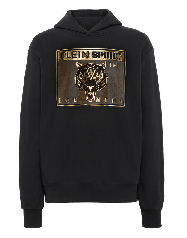 plein sport Hoodie sweatshirt Tiger black / gold