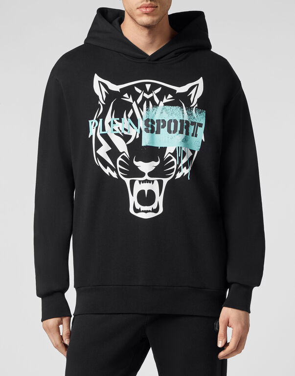 Plein Sport Hoodie Sweatshirt Tiger Black / White