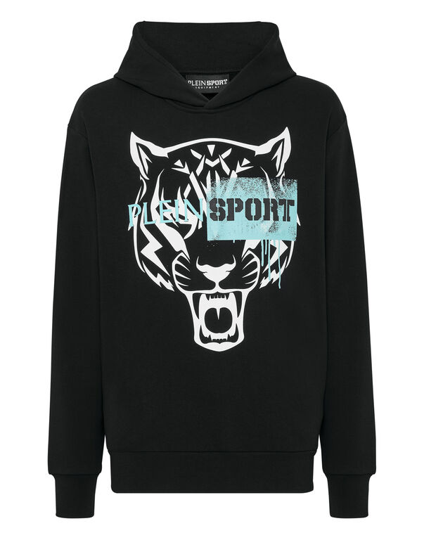 plein sport Hoodie Sweatshirt Tiger black / white
