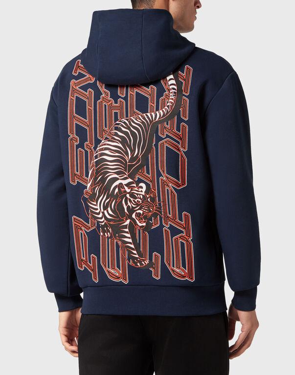 Plein Sport Hoodie Sweatshirt Tiger Dark Blue
