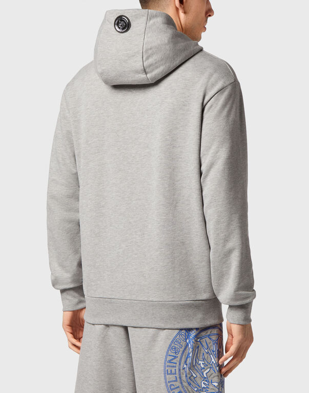 Plein Sport Hoodie Sweatshirt Tiger Grey / Blue