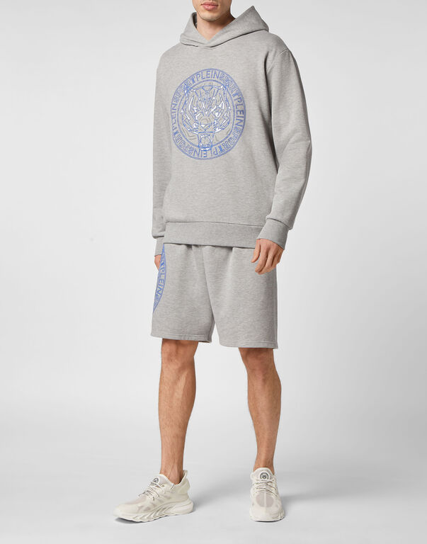 Plein Sport Hoodie Sweatshirt Tiger Grey / Blue