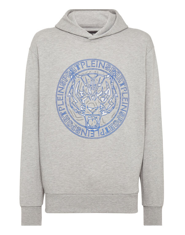 plein sport Hoodie Sweatshirt Tiger grey / blue