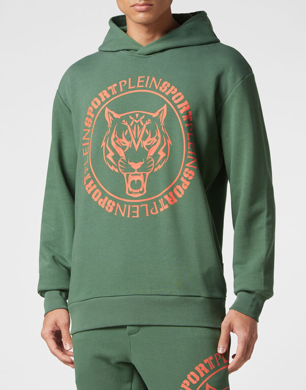 Plein Sport Hoodie Sweatshirt Tiger Military