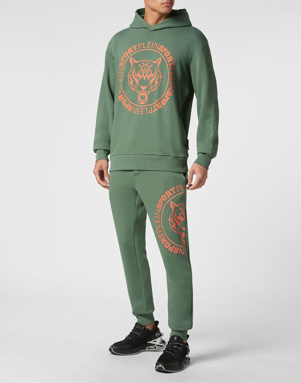 Plein Sport Hoodie Sweatshirt Tiger Military