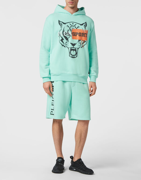 Plein Sport Hoodie Sweatshirt Tiger Mint Green
