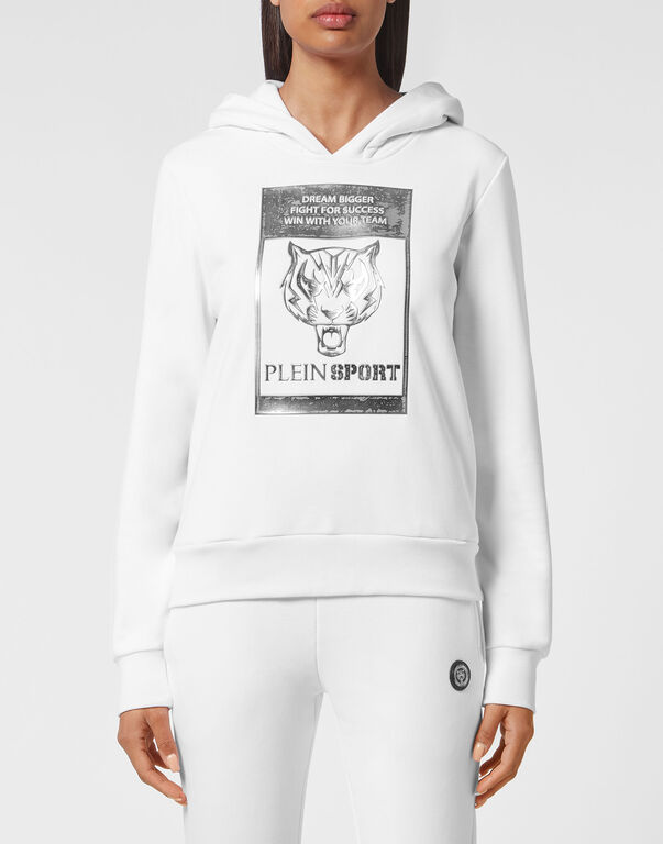 Plein Sport Hoodie Sweatshirt Tiger White