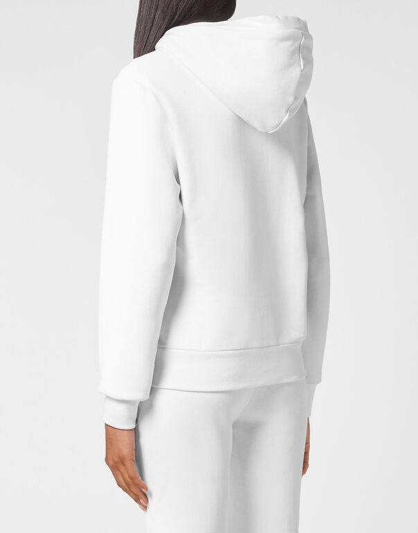 Plein Sport Hoodie Sweatshirt Tiger White