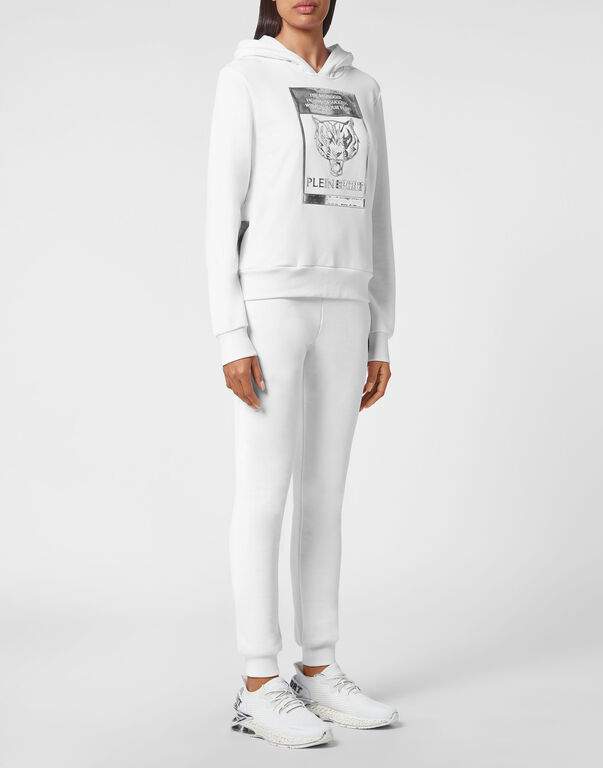 Plein Sport Hoodie Sweatshirt Tiger White