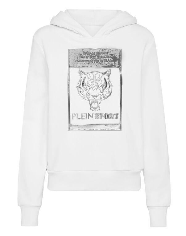 plein sport Hoodie sweatshirt Tiger white