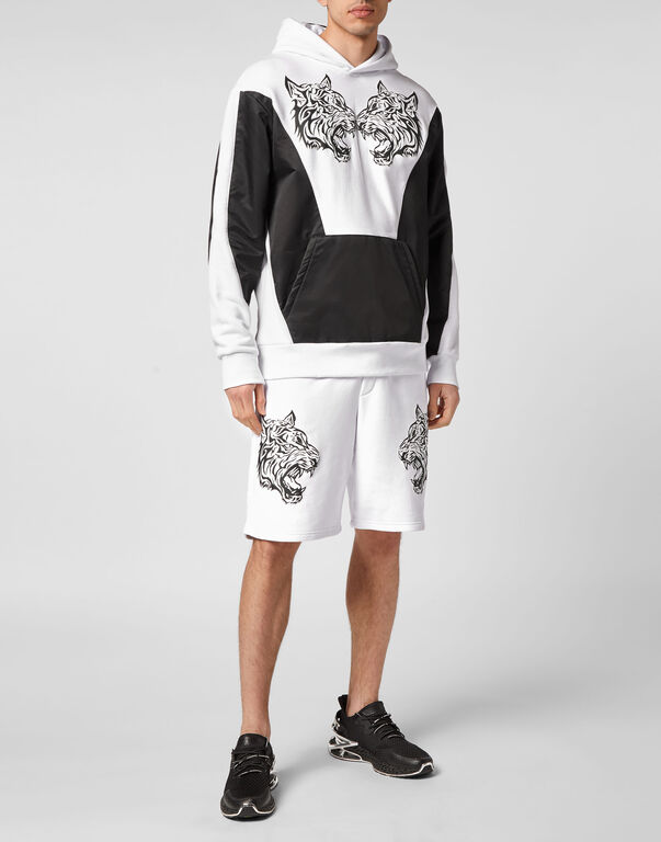 Plein Sport Hoodie Sweatshirt Tiger White