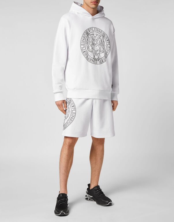 Plein Sport Hoodie Sweatshirt Tiger White / Black