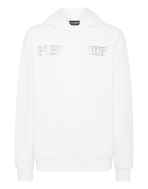 plein sport Hoodie sweatshirt Tiger white/silver