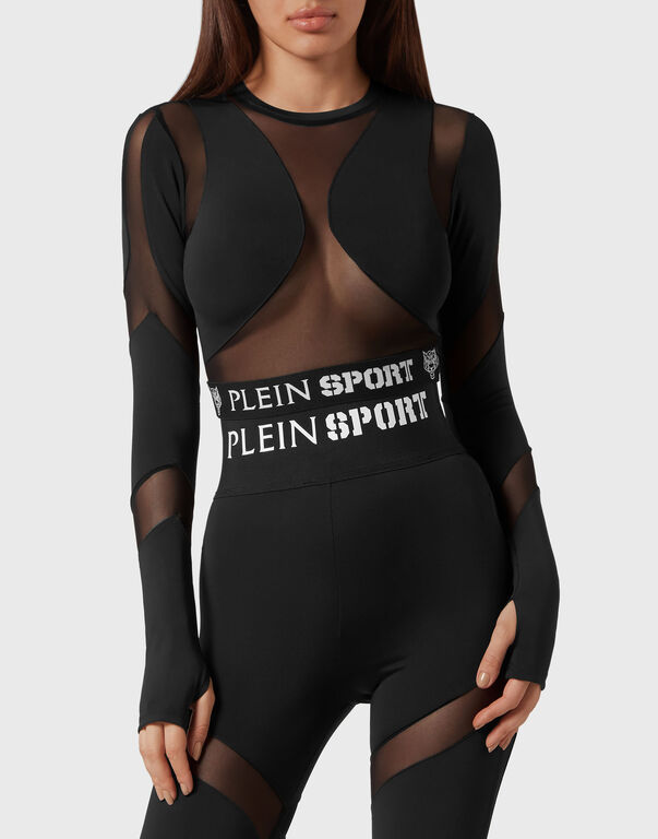 Plein Sport Jogging Crop Top LS Plein Sport Black