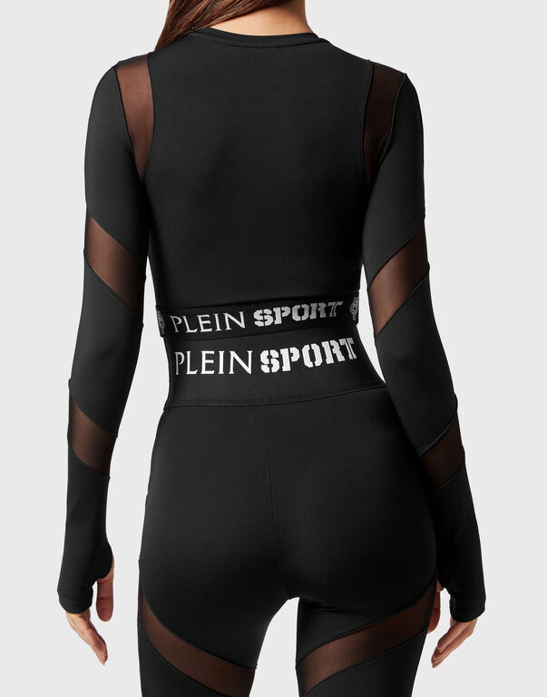 Plein Sport Jogging Crop Top LS Plein Sport Black