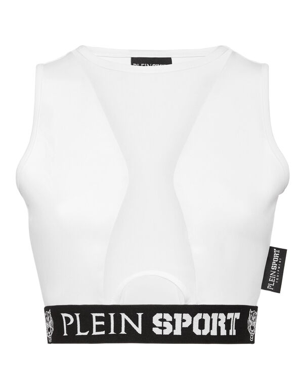 plein sport Jogging Cropped Top Basic white