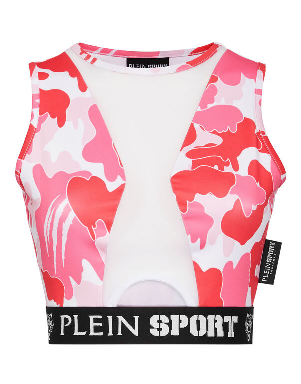 plein sport Jogging Cropped Top Camouflage Fuxia