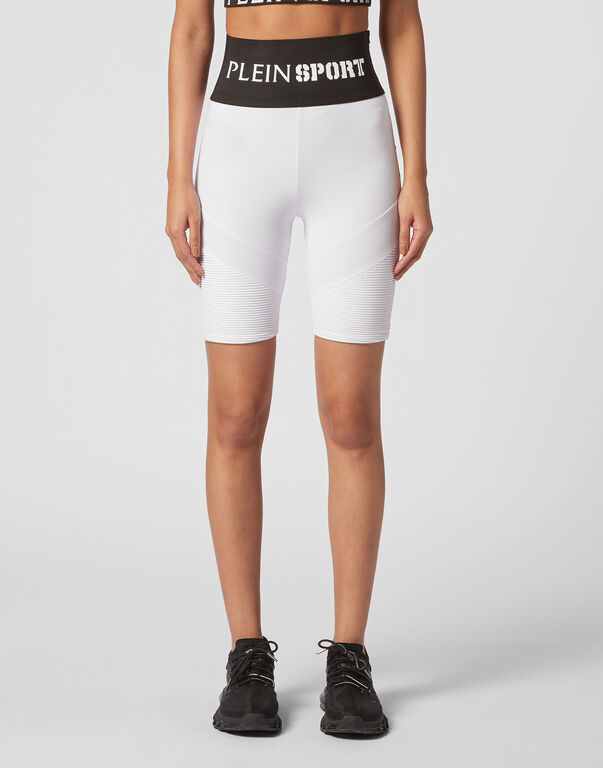 Plein Sport Jogging Cyclist Leggings White