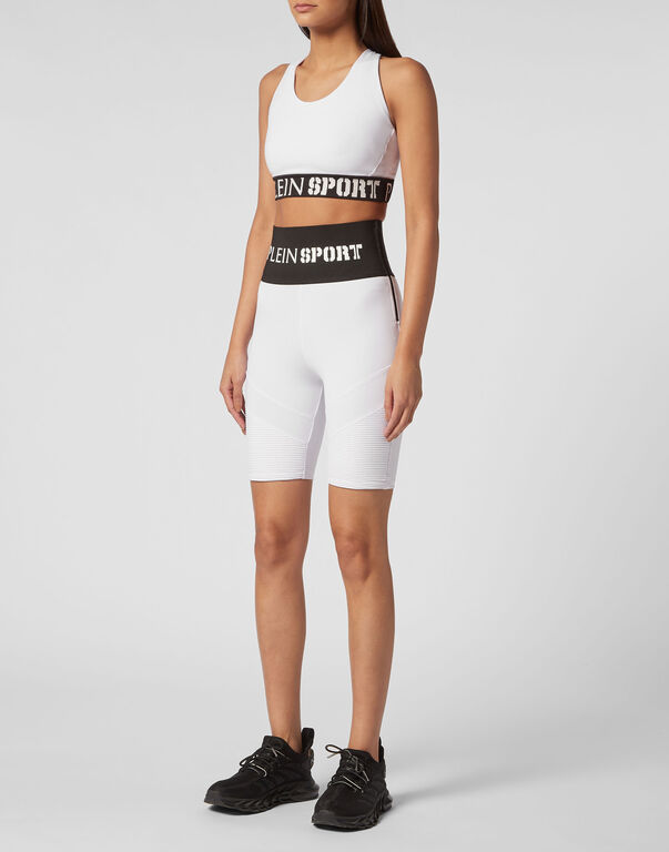 Plein Sport Jogging Cyclist Leggings White