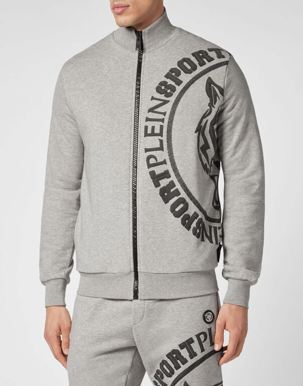 Plein Sport Jogging Jacket Carbon Tiger Grey