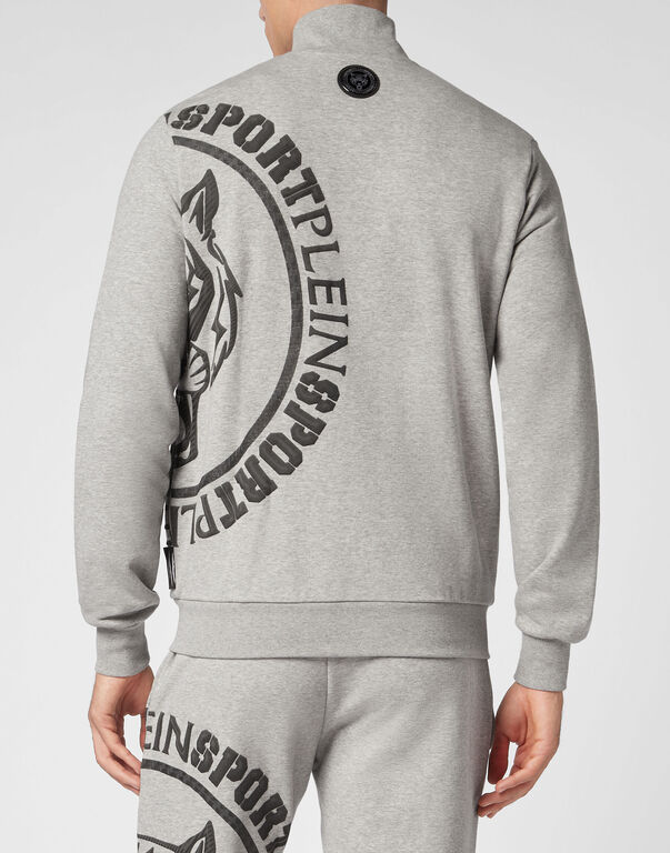 Plein Sport Jogging Jacket Carbon Tiger Grey