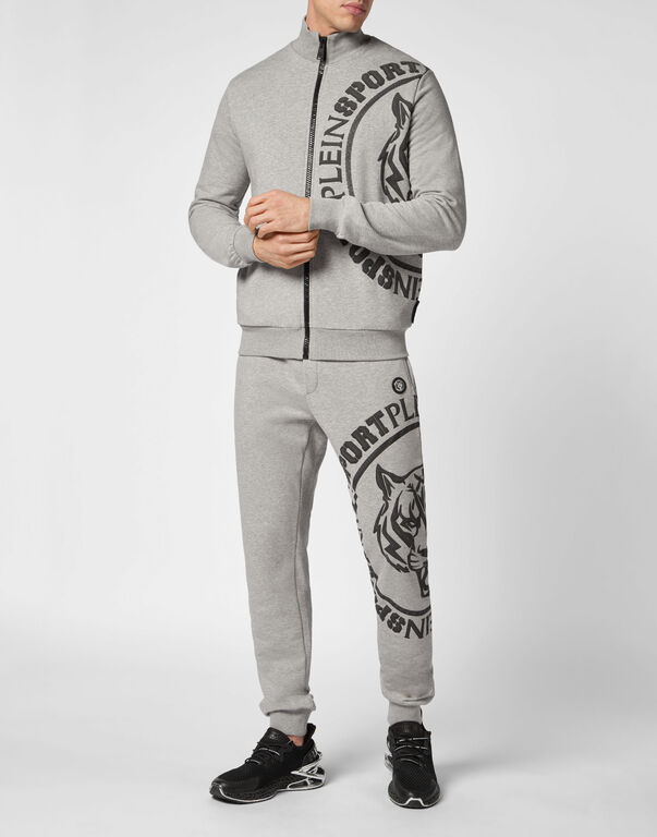 Plein Sport Jogging Jacket Carbon Tiger Grey