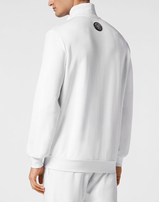 Plein Sport Jogging Jacket Scratch White