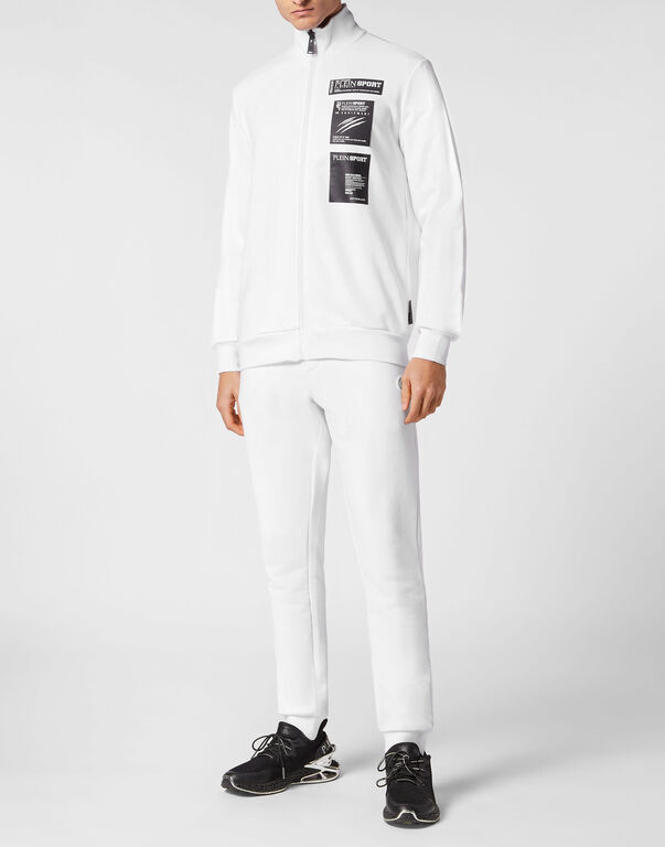 Plein Sport Jogging Jacket Scratch White