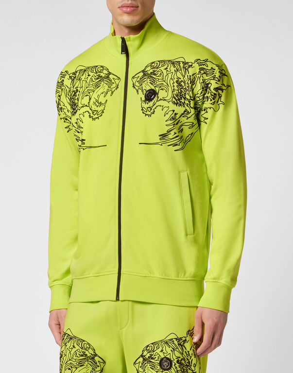 Plein Sport Jogging Jacket Tiger Yellow Fluo