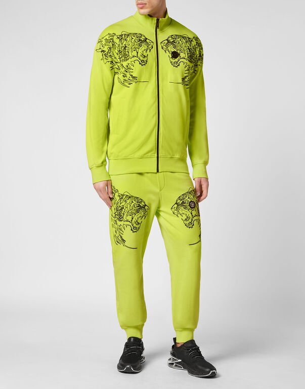 Plein Sport Jogging Jacket Tiger Yellow Fluo