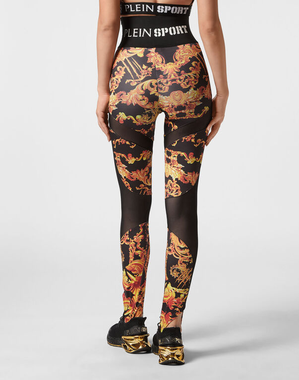 Plein Sport Jogging Leggings Baroque Black / Gold