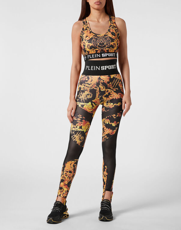 Plein Sport Jogging Leggings Baroque Black / Gold
