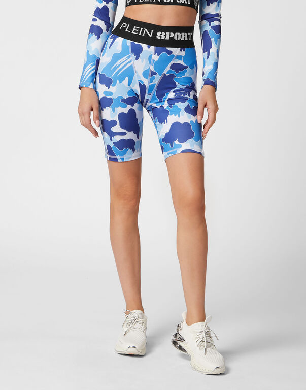 Plein Sport Jogging Leggings Camouflage Light Blue