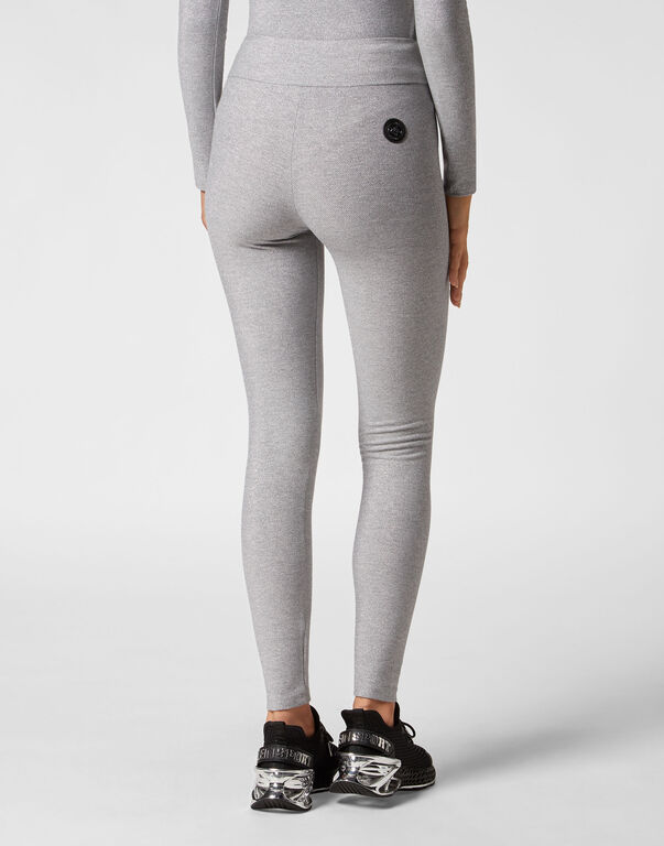 Plein Sport Jogging Leggings Glitter Silver