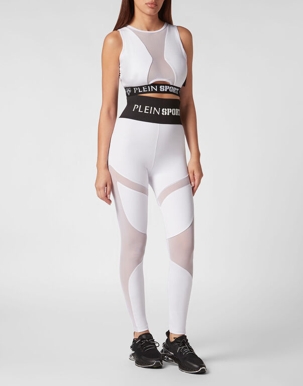 Plein Sport Jogging Leggings Multicut White