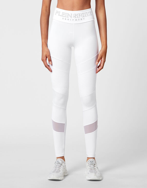Plein Sport Jogging Leggings Statement White