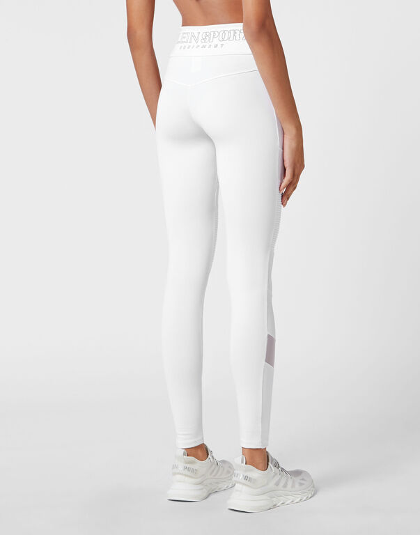 Plein Sport Jogging Leggings Statement White