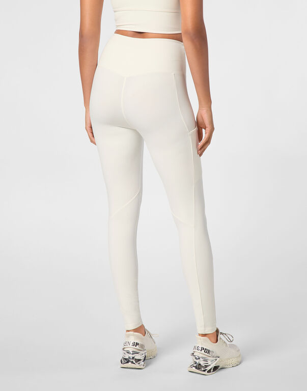 Plein Sport Jogging Leggings White