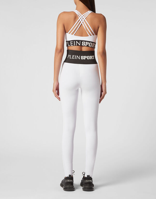 Plein Sport Jogging Leggings White