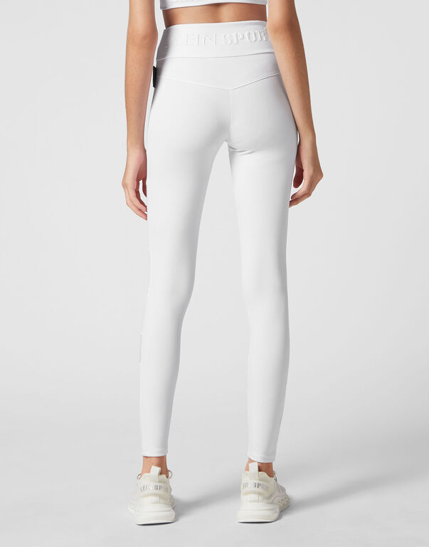 Plein Sport Jogging Leggings White