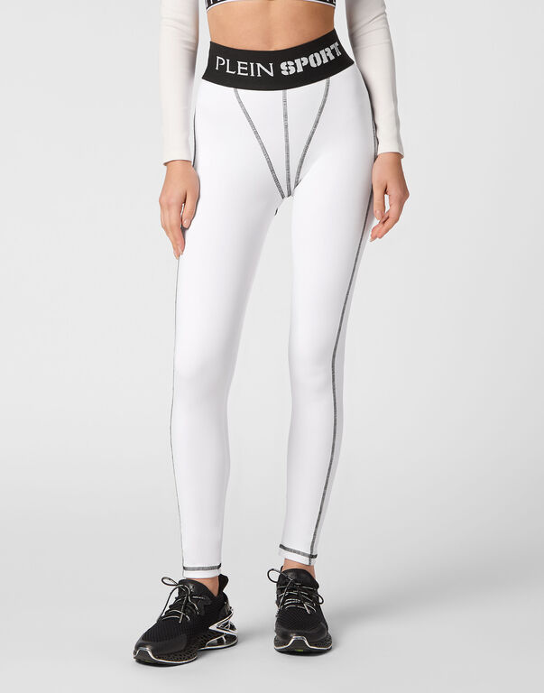 Plein Sport Jogging Leggings White