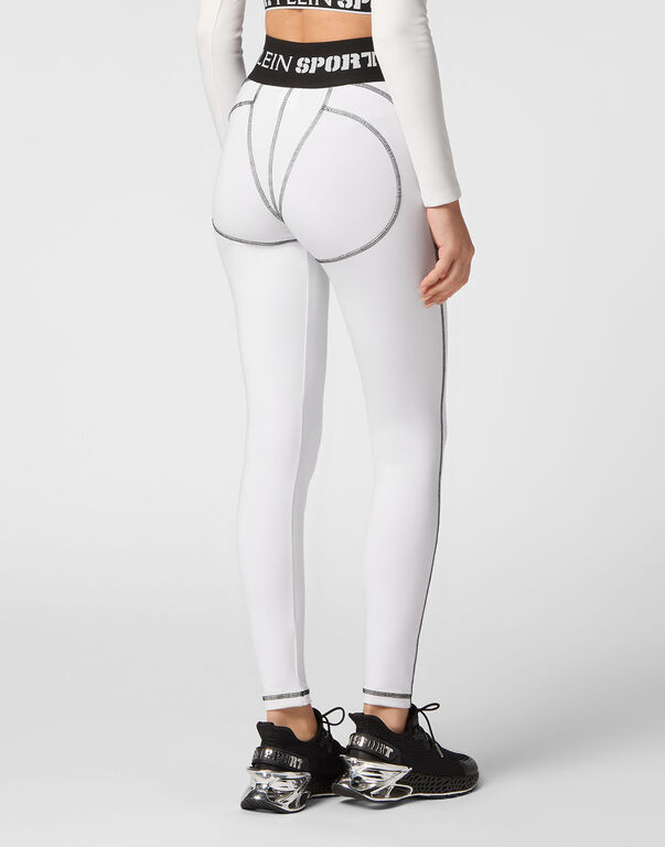 Plein Sport Jogging Leggings White