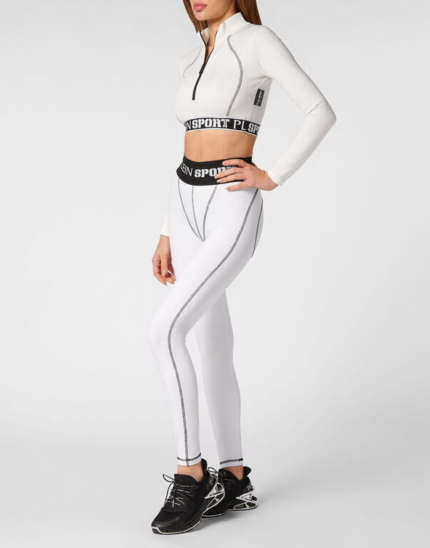 Plein Sport Jogging Leggings White