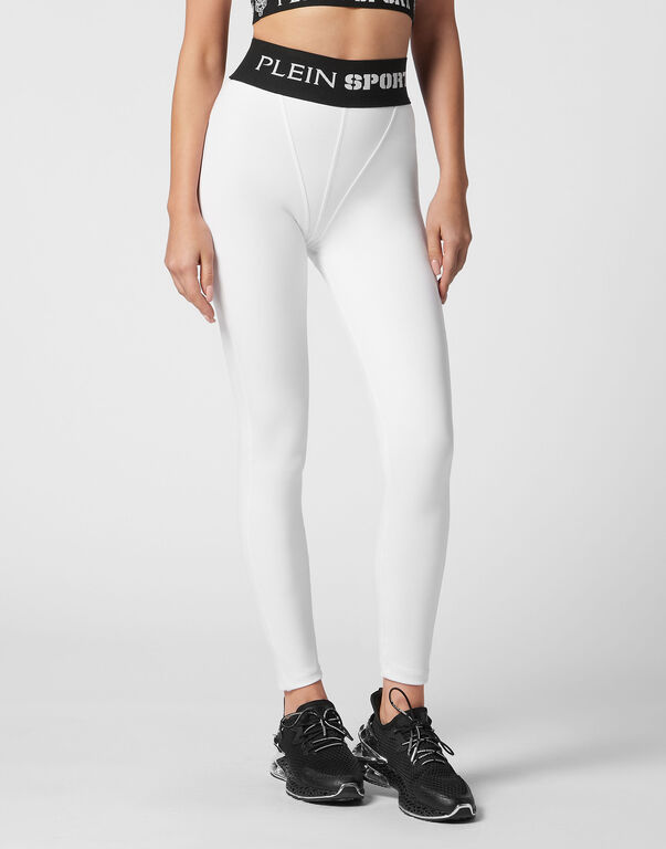 Plein Sport Jogging Push Up Leggings Basic White
