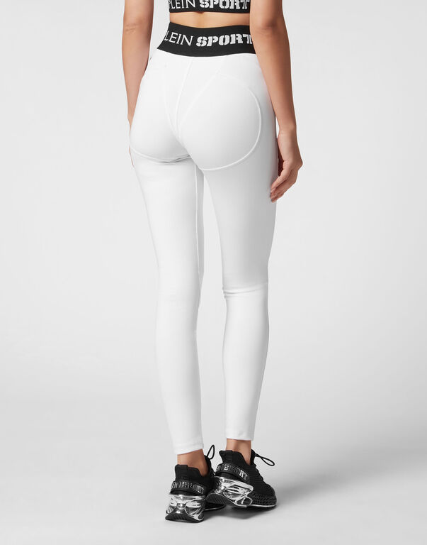 Plein Sport Jogging Push Up Leggings Basic White