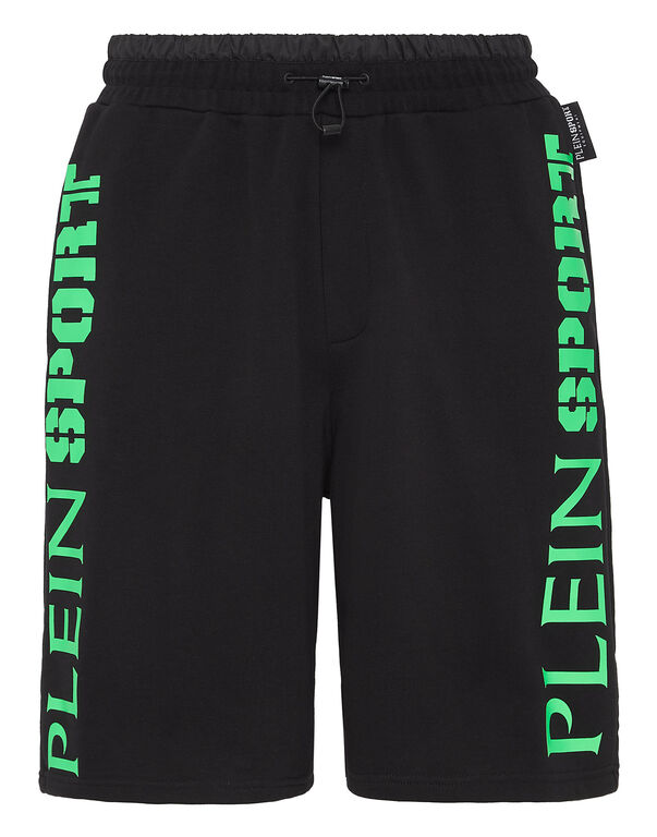 plein sport Jogging Shorts black+green fluo
