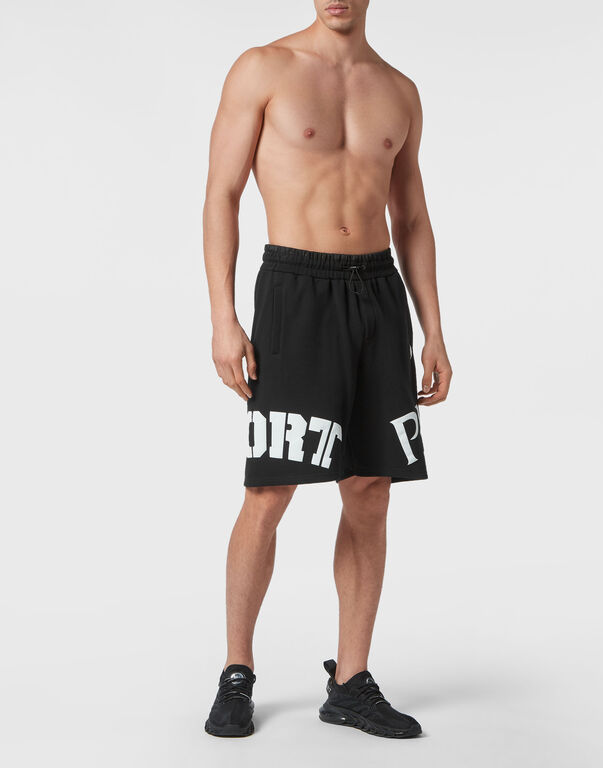 Plein Sport Jogging Shorts Black / White