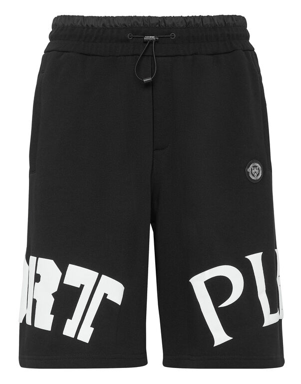 plein sport Jogging Shorts black / white